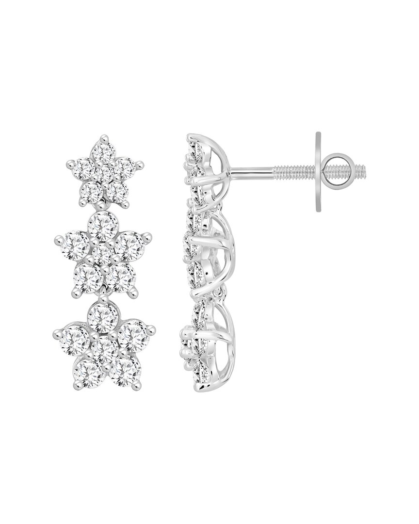 Ethos Creations Brilliant Bloom 14k 3.00 Ct. Tw. Lab-grown Diamond Flower Earrings