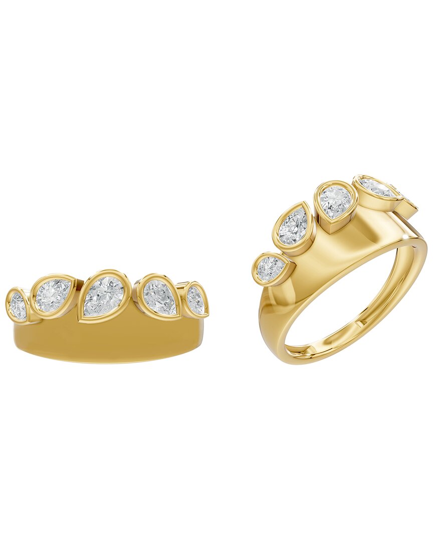 Lab Grown Diamonds Silver 0.70 Ct. Tw. Lab-grown Diamond Ring In Gold