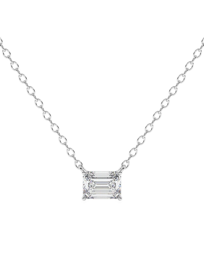 Lab Grown Diamonds 14k 0.75 Ct. Tw. Lab-grown Diamond Necklace In Metallic