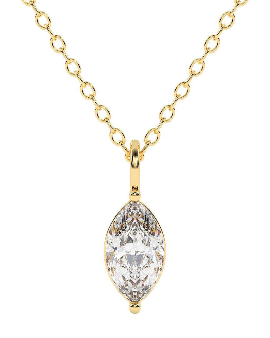 Lab Grown Diamonds 14k 1.00 Ct. Tw. Lab-grown Diamond Necklace In Gold