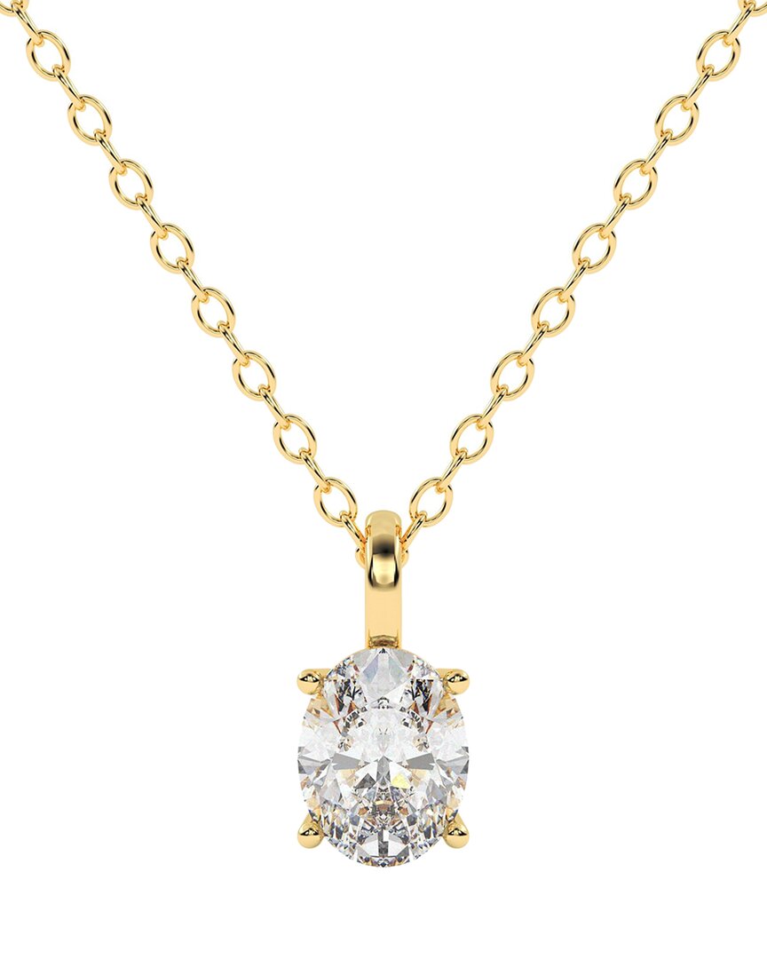 Lab Grown Diamonds 14k 0.75 Ct. Tw. Lab-grown Diamond Necklace In Gold