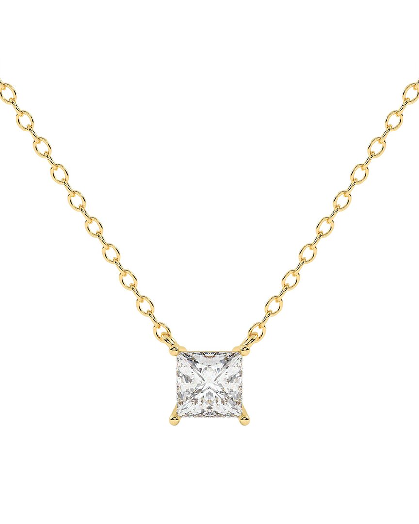 Lab Grown Diamonds Dnu 14k 1.00 Ct. Tw. Lab-grown Diamond Necklace In Gold