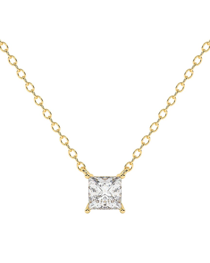 Lab Grown Diamonds Dnu 14k 1.00 Ct. Tw. Lab-grown Diamond Necklace In Gold