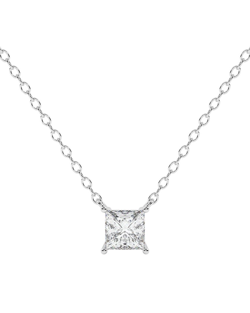 Lab Grown Diamonds 14k 1.00 Ct. Tw. Lab-grown Diamond Necklace In Metallic