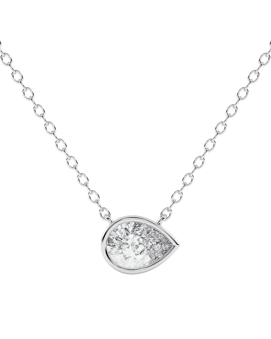 Lab Grown Diamonds 14k 0.50 Ct. Tw. Lab-grown Diamond Necklace In Metallic