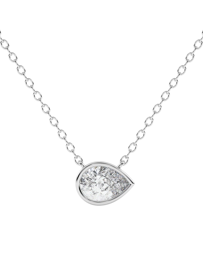 Lab Grown Diamonds 14k 0.75 Ct. Tw. Lab-grown Diamond Necklace In Green