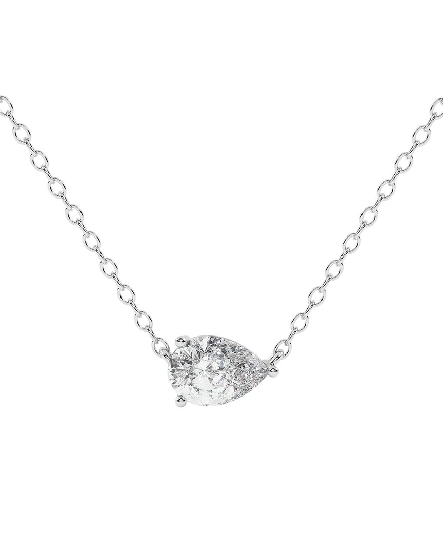 Lab Grown Diamonds 14k 0.50 Ct. Tw. Lab-grown Diamond Necklace In Metallic