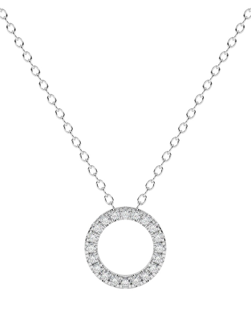 Lab Grown Diamonds 14k 0.25 Ct. Tw. Lab-grown Diamond Necklace In Metallic