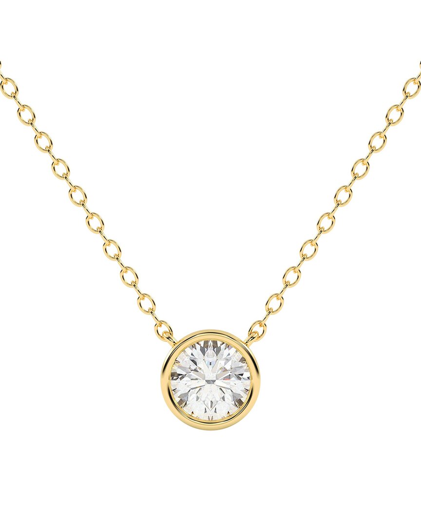Lab Grown Diamonds 14k 0.25 Ct. Tw. Lab-grown Diamond Necklace In Gold