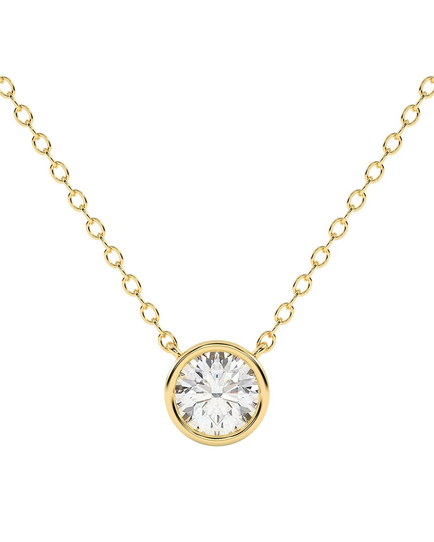 Lab Grown Diamonds 14k 0.25 Ct. Tw. Lab-grown Diamond Necklace In Gold