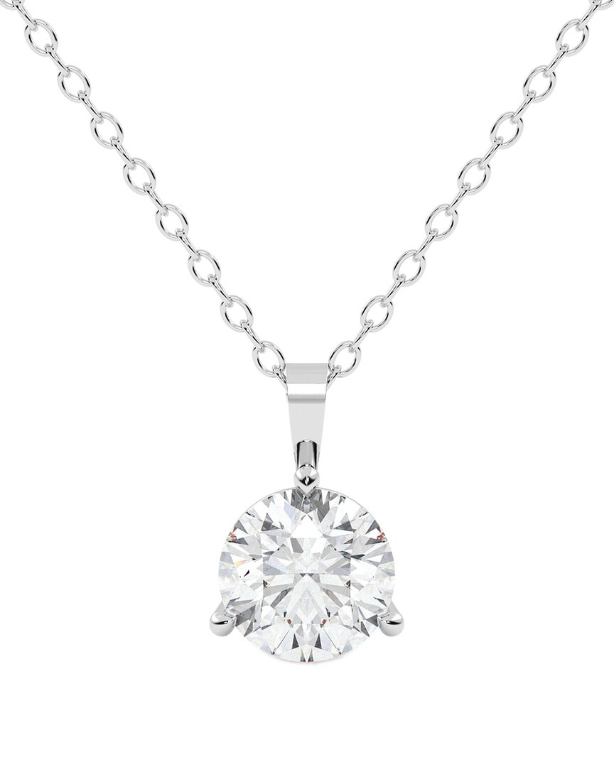 Lab Grown Diamonds 14k 1.50 Ct. Tw. Lab-grown Diamond Necklace In Metallic
