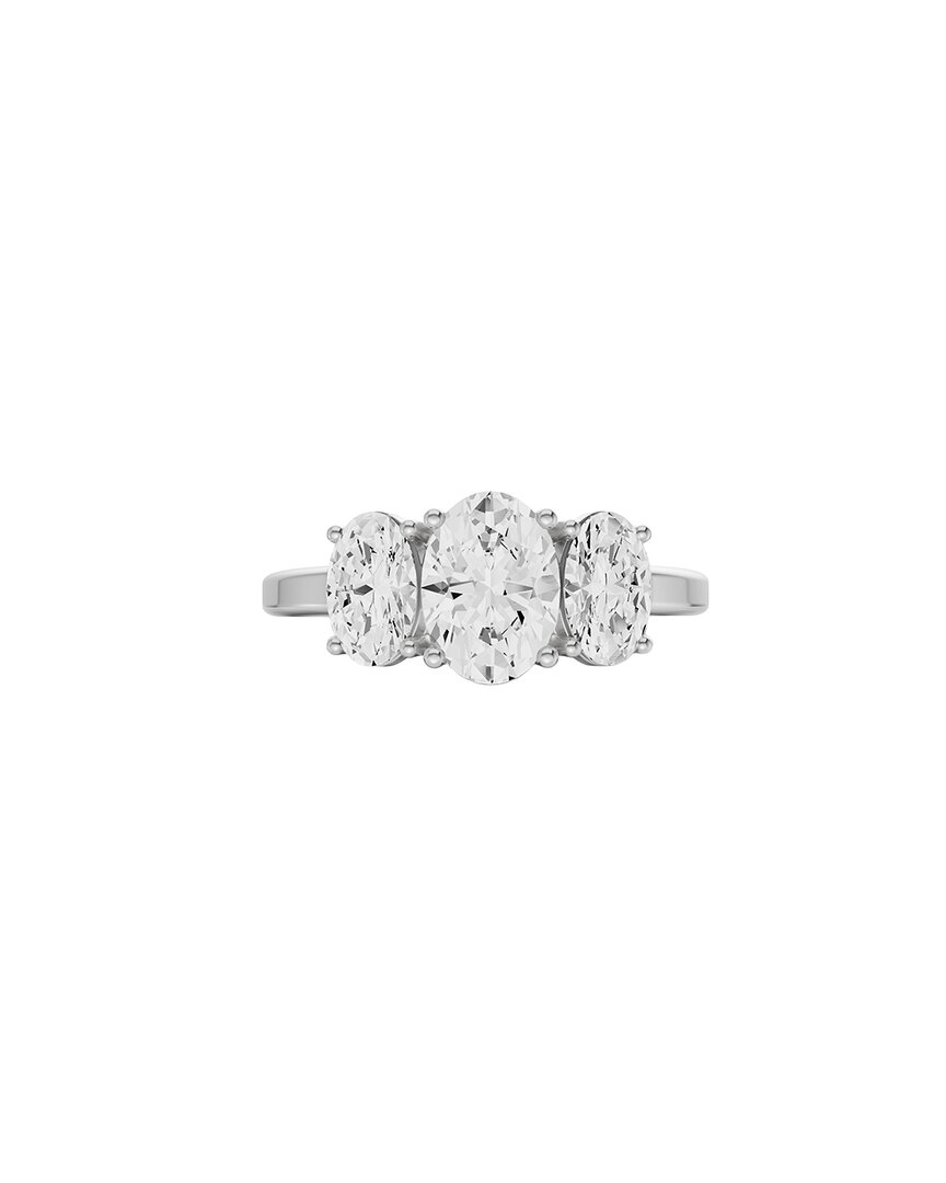 Lab Grown Diamonds 14k 4.00 Ct. Tw. Lab-grown Diamond Ring In Metallic
