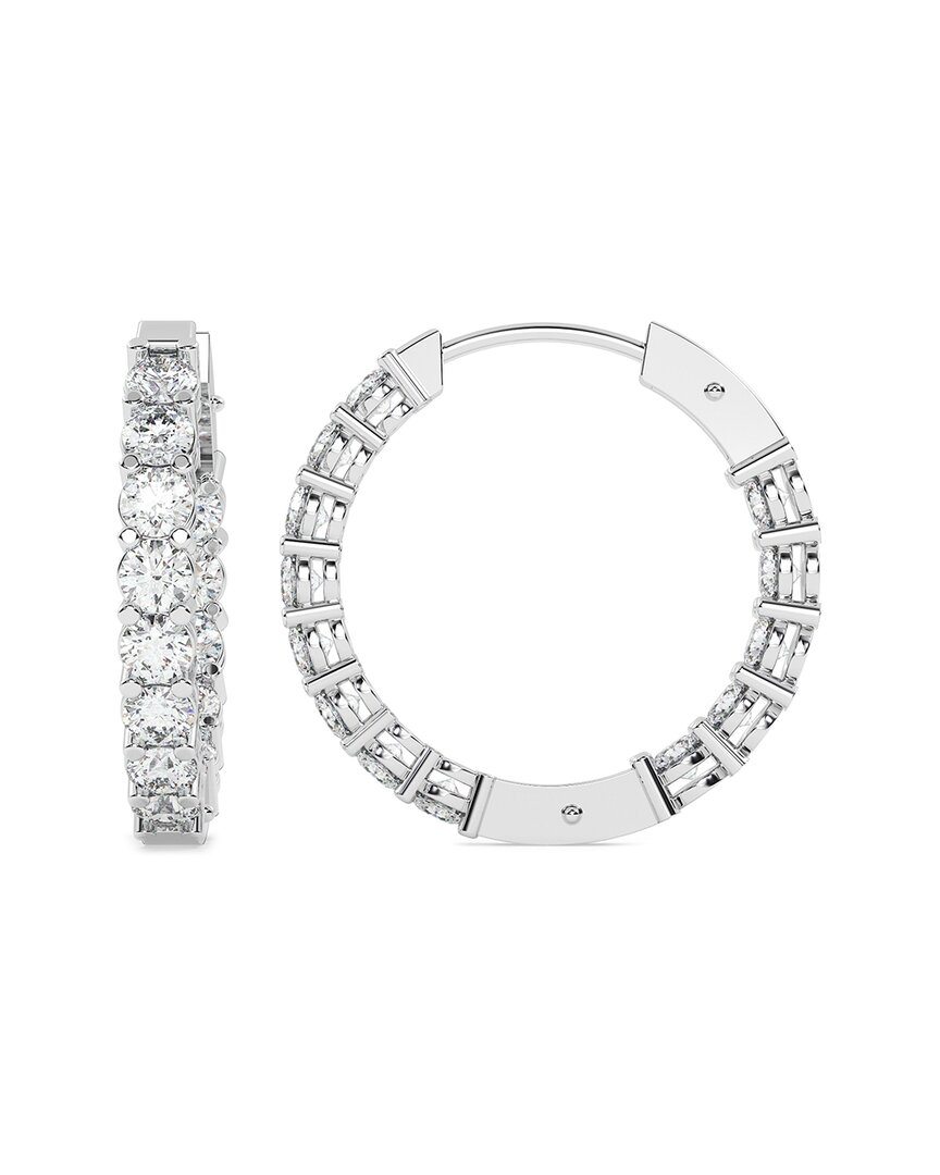 Lab Grown Diamonds 14k 4.00 Ct. Tw. Lab-grown Diamond Earrings In Metallic