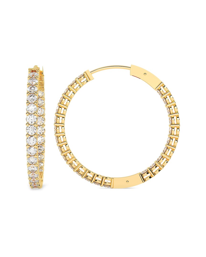 Lab Grown Diamonds 14k 10.00 Ct. Tw. Lab-grown Diamond Earrings In Gold