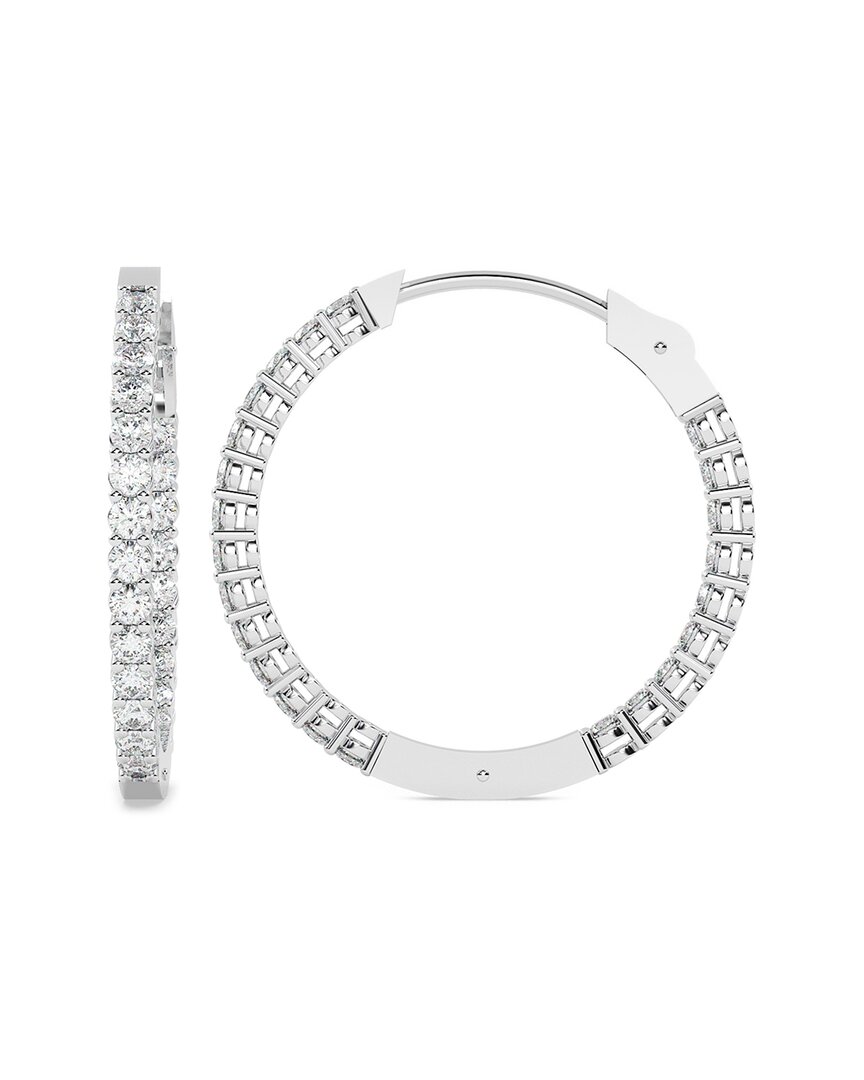 Lab Grown Diamonds 14k 2.00 Ct. Tw. Lab-grown Diamond Earrings In Metallic