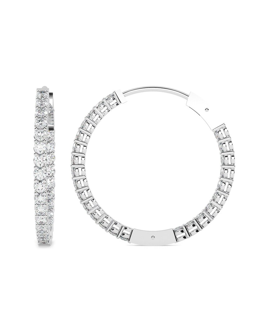 Lab Grown Diamonds 14k 2.00 Ct. Tw. Lab-grown Diamond Earrings In Metallic