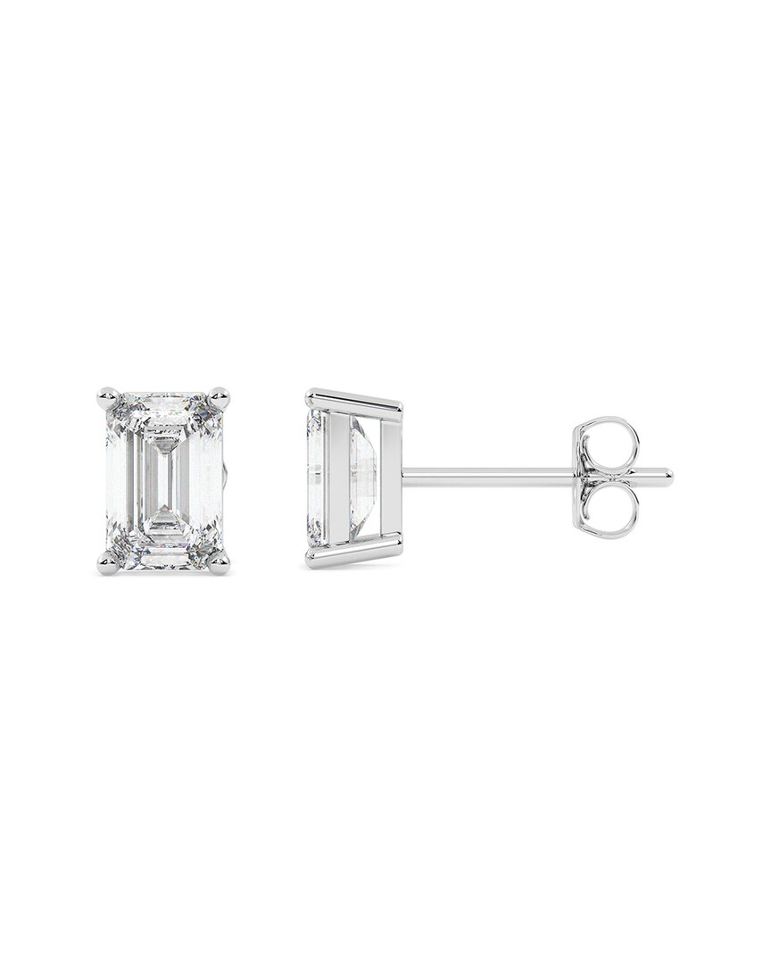 Lab Grown Diamonds 14k 1.00 Ct. Tw. Lab-grown Diamond Earrings In Metallic