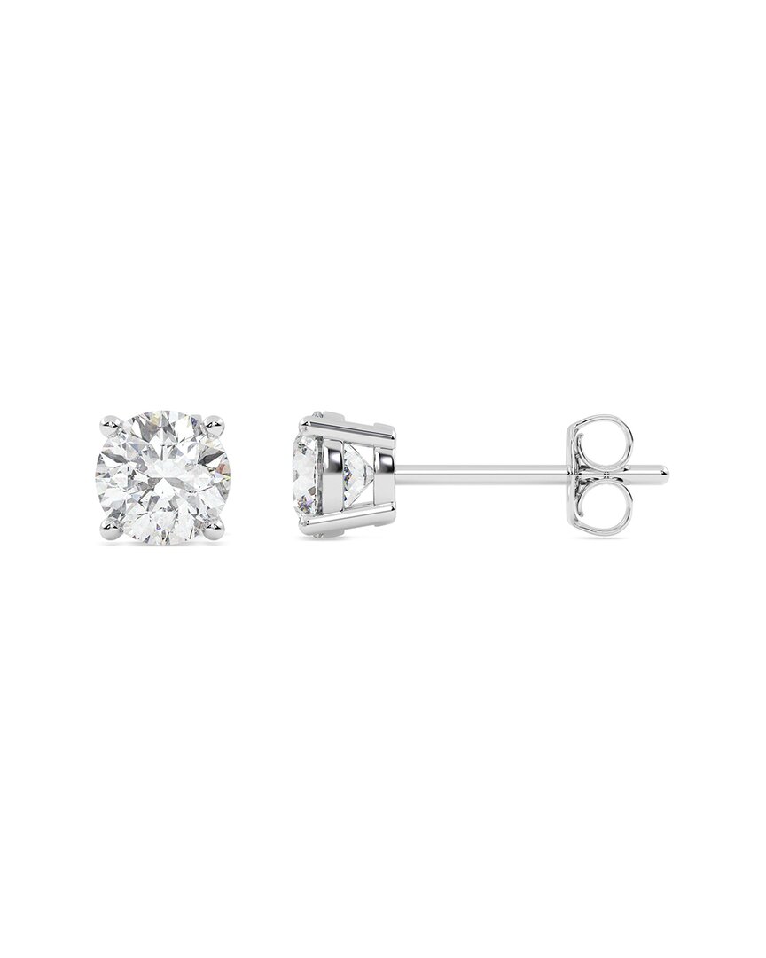 Lab Grown Diamonds 14k 1.00 Ct. Tw. Lab-grown Diamond Earrings In Silver