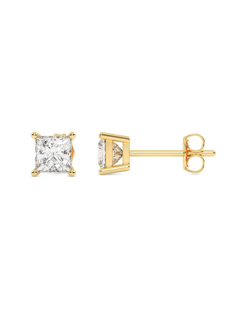 Lab Grown Diamonds 14k 0.50 Ct. Tw. Lab-grown Diamond Earrings In Brown