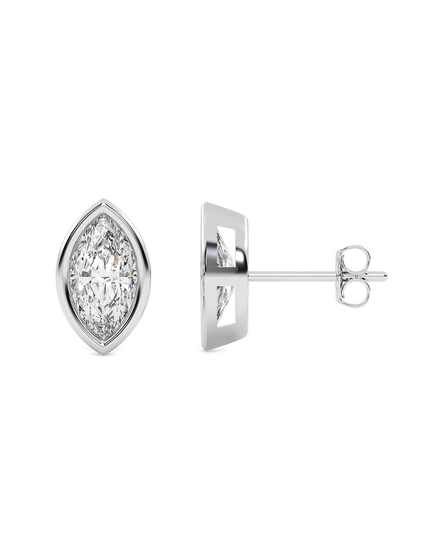 Lab Grown Diamonds 14k 0.25 Ct. Tw. Lab-grown Diamond Earrings In Metallic
