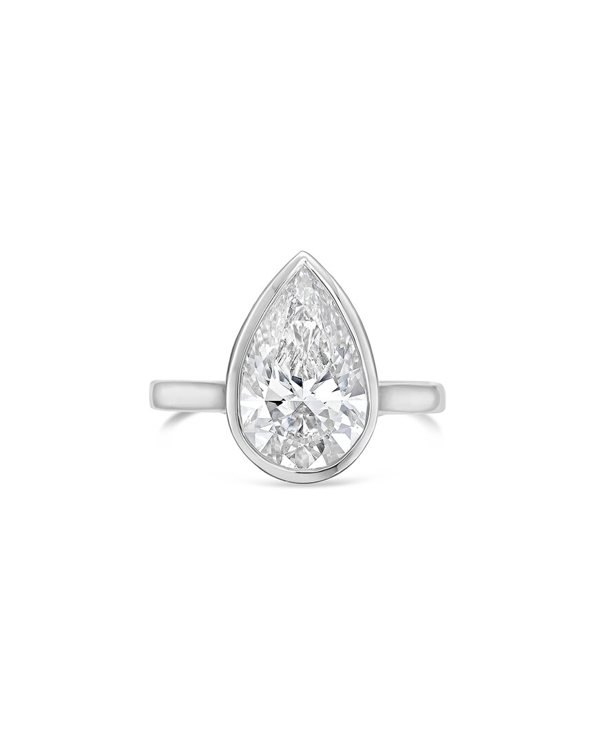 Diana M Lab Grown Diamonds Diana M. 18k 12.00 Ct. Tw. Lab-grown Diamond Bezel Ring In Silver