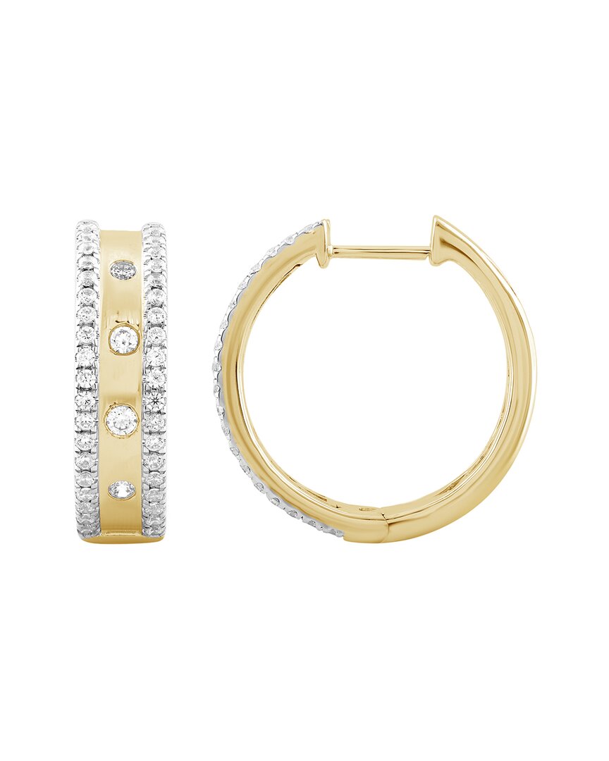 Ethos Creations Brilliant Bloom 14k 0.75 Ct. Tw. Lab-grown Diamond Hoop Earrings
