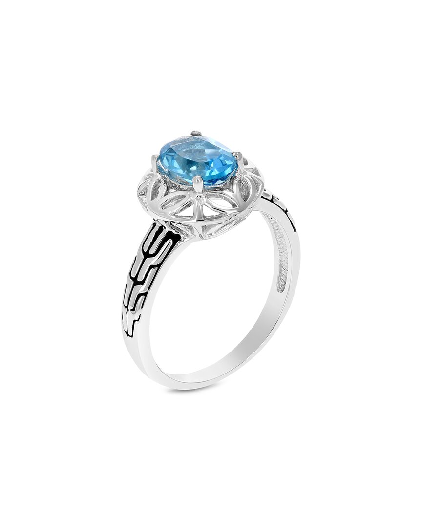 Gemstones Silver 1.10 Ct. Tw. Blue Topaz Ring In Silver