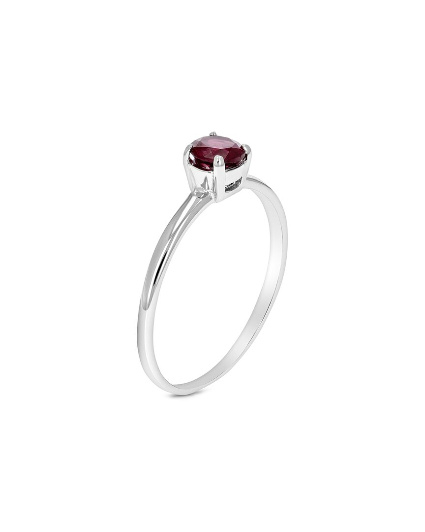 Gemstones Silver 0.50 Ct. Tw. Garnet Ring In Burgundy