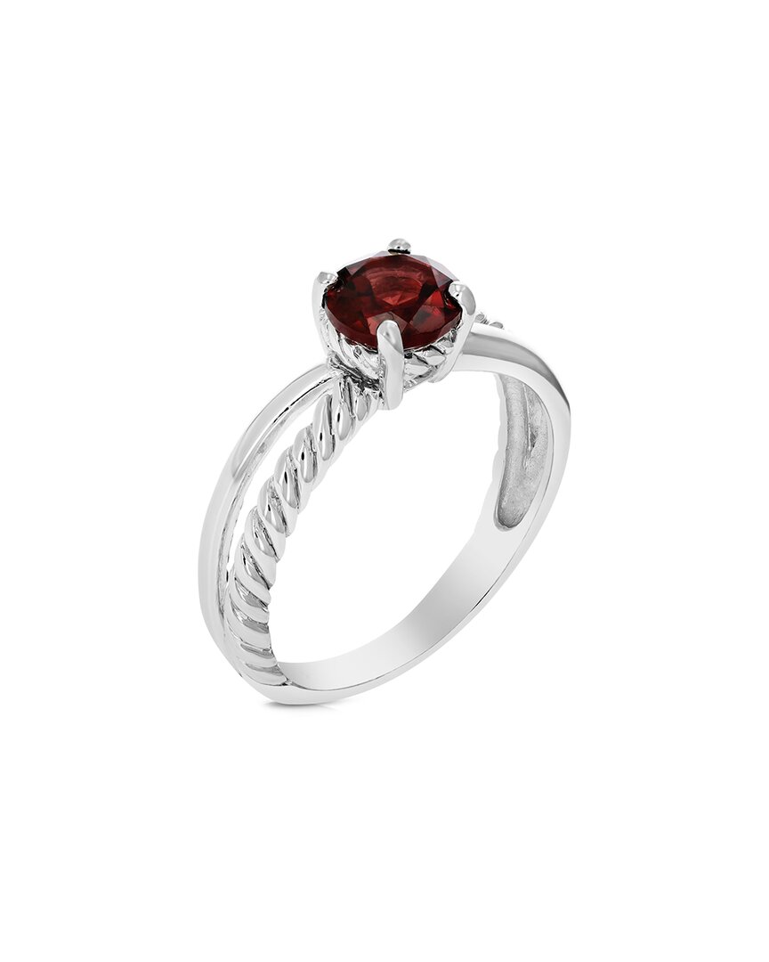 Gemstones Silver 0.80 Ct. Tw. Garnet Ring