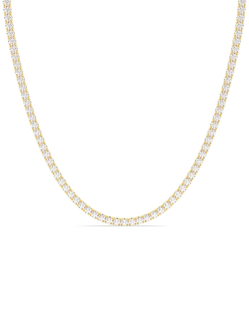 Lab Grown Diamonds 14k 5.00 Ct. Tw. Lab-grown Diamond Tennis Necklace In Gold