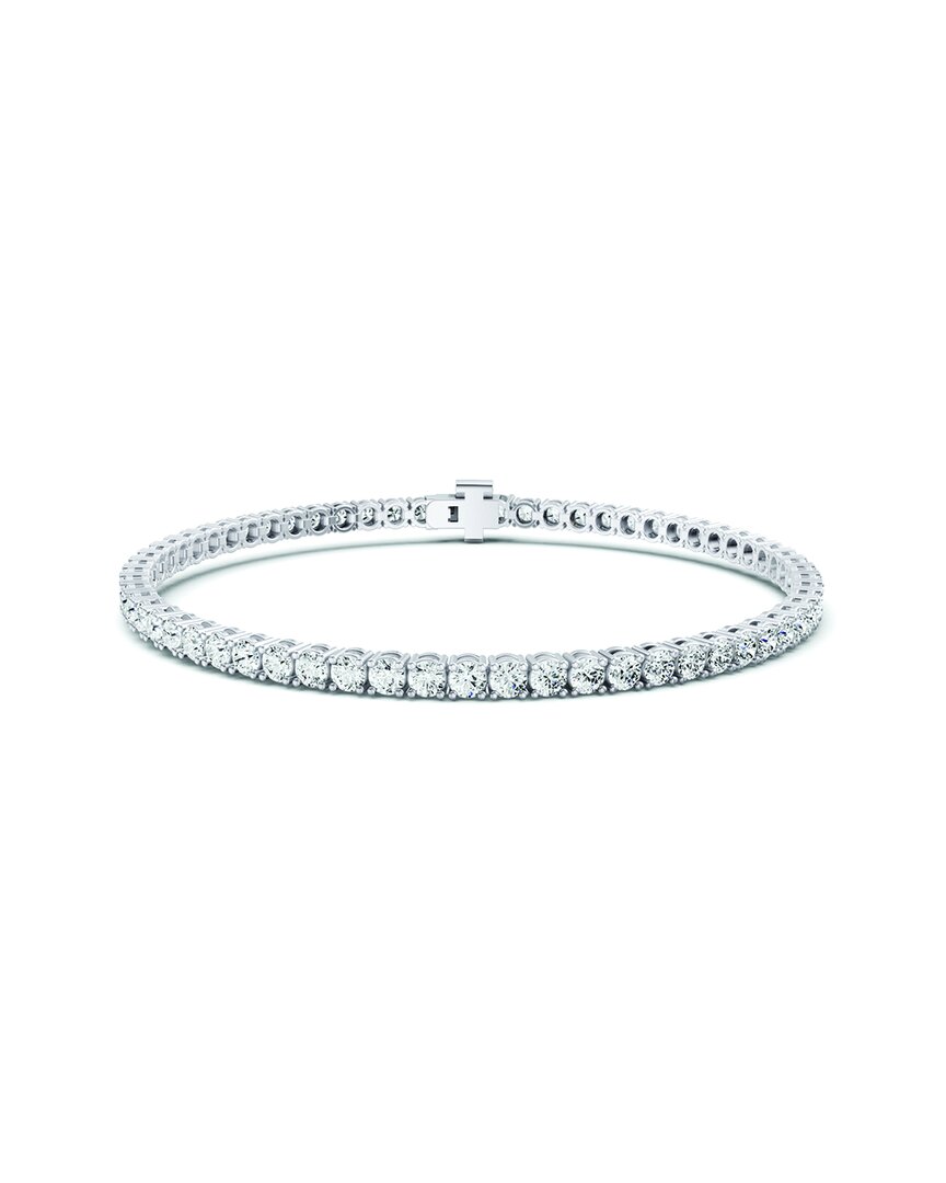 Lab Grown Diamonds 14k 7.00 Ct. Tw. Lab-grown Diamond Tennis Bracelet In Metallic