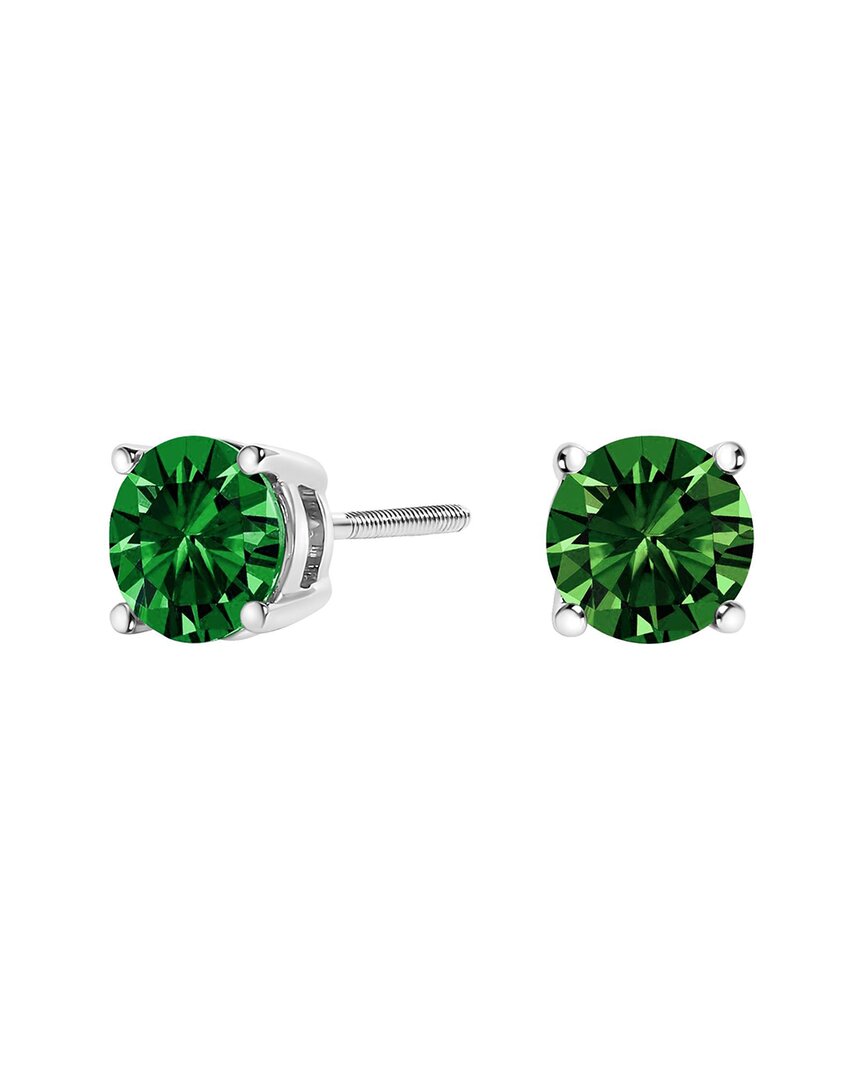 Haus Of Brilliance 14k 1.00 Ct. Tw. Lab-grown Diamond Stud Earrings In Green