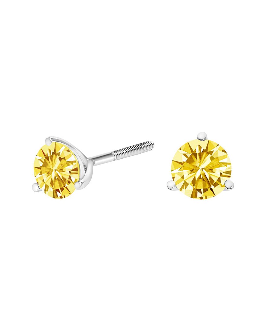 Haus Of Brilliance 14k 1.00 Ct. Tw. Lab-grown Diamond Stud Earrings In Yellow