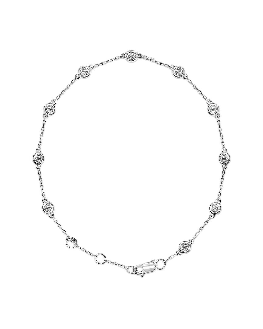 Haus Of Brilliance 14k 0.50 Ct. Tw. Lab-grown Diamond Station Bracelet In Metallic
