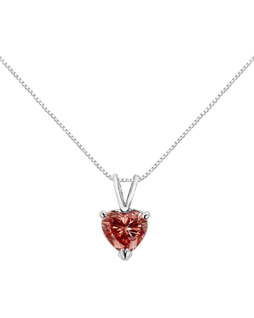 Haus Of Brilliance 14k 1.00 Ct. Tw. Lab-grown Diamond Pendant Necklace In Metallic