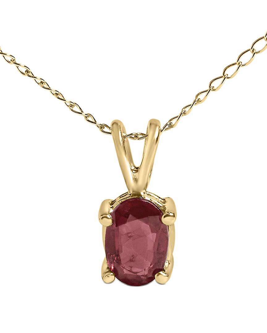 Haus Of Brilliance Colorful Gemstones 14k 0.50 Ct. Tw. Garnet Pendant Necklace In Gold