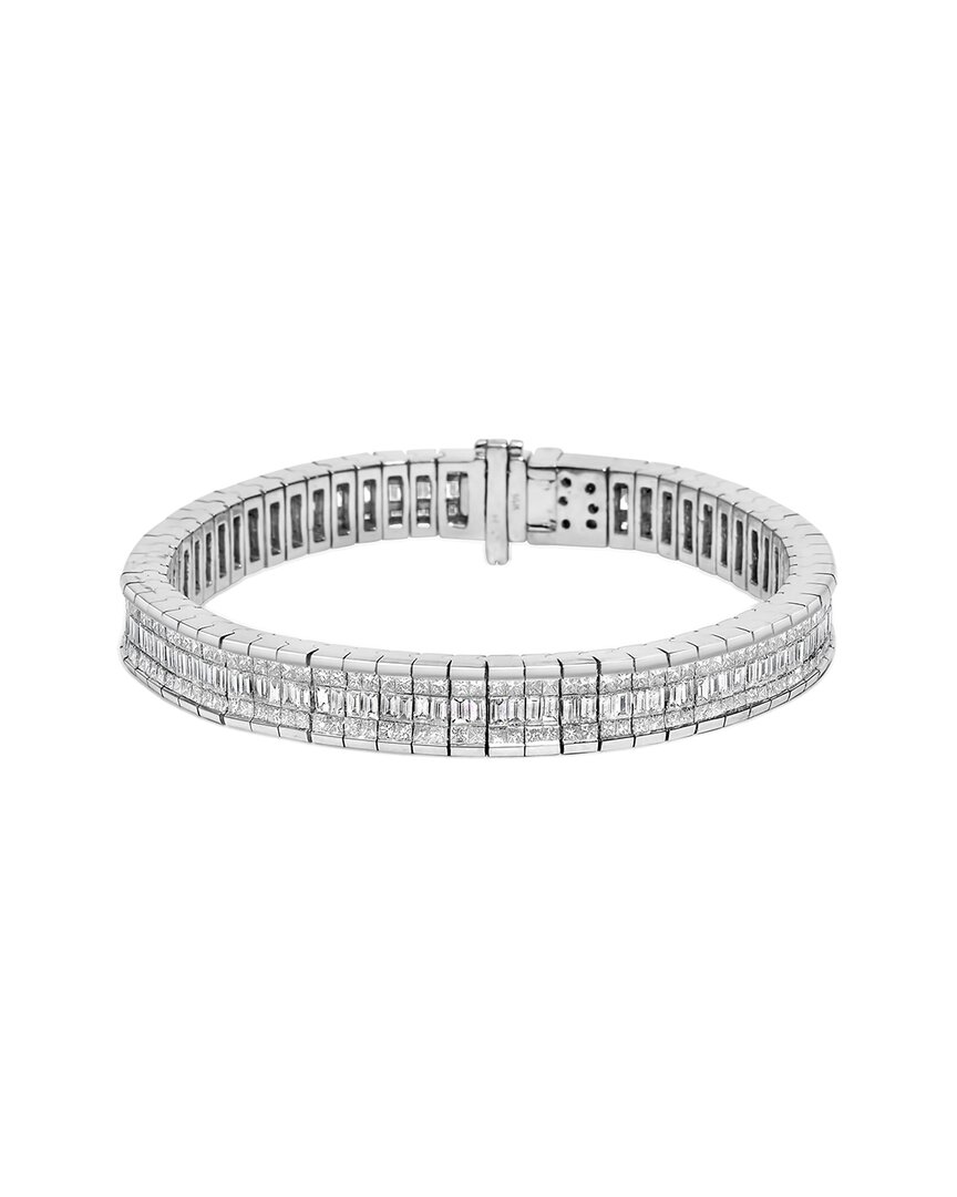 Haus Of Brilliance 14k 8.38 Ct. Tw. Diamond Link Bracelet In Silver