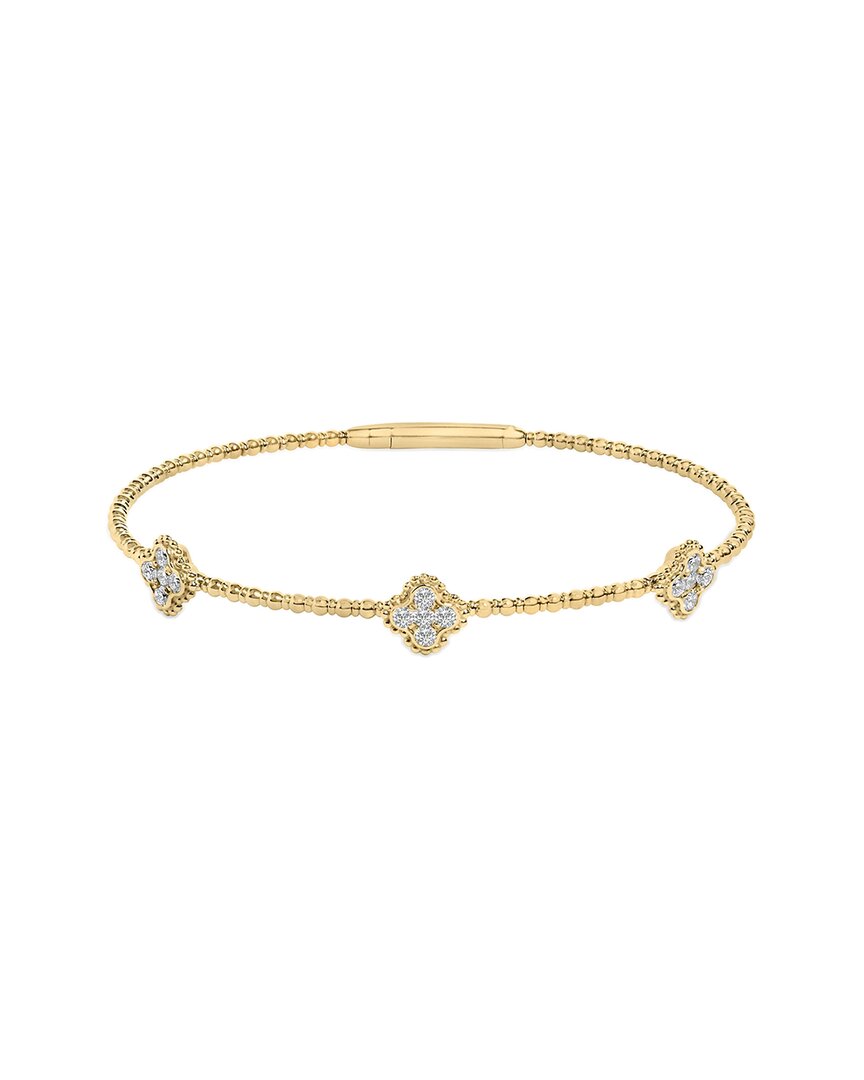 Haus Of Brilliance 14k 0.50 Ct. Tw. Diamond Bangle Bracelet In Gold