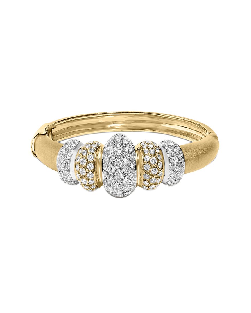 Haus Of Brilliance 18k 6.00 Ct. Tw. Diamond Bangle Bracelet In Gold