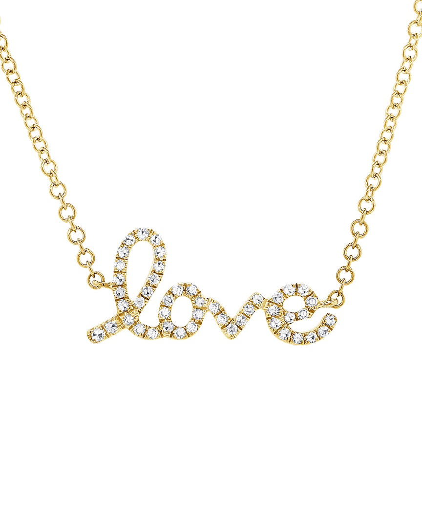 Sabrina Designs 14k 0.11 Ct. Tw. Diamond Love Necklace