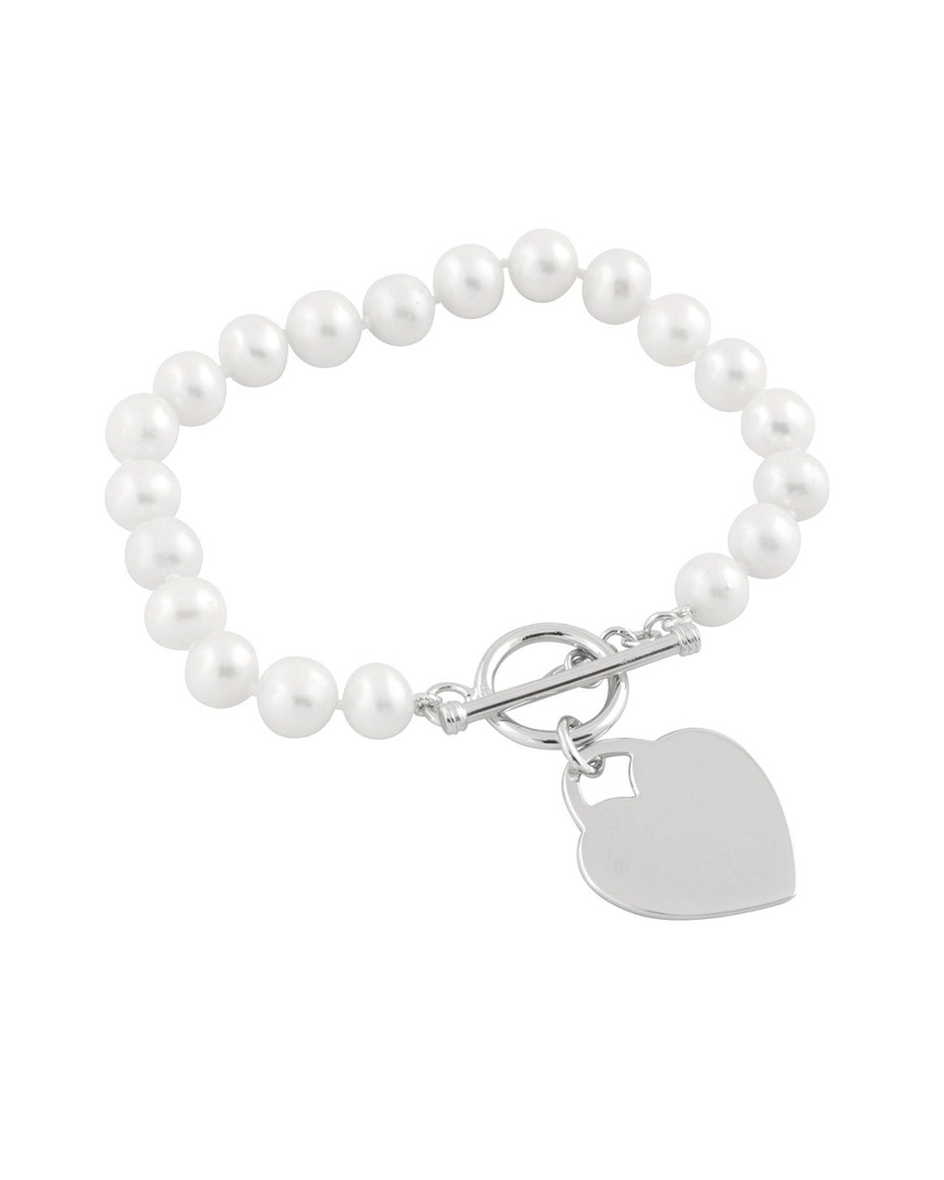 Splendid Pearls Plated 7-7.5mm Freshwater Pearl Bracelet