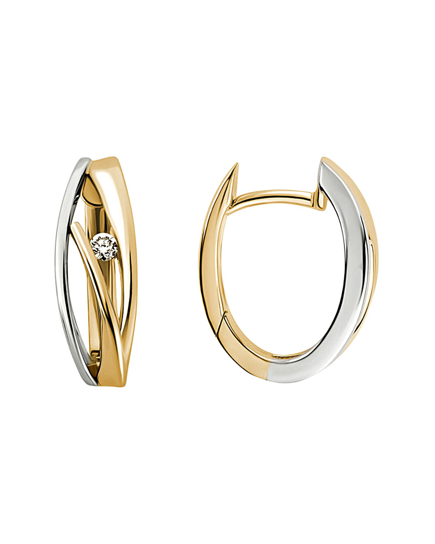 Diamond Select Cuts 14k Two-tone Diamond Earrings
