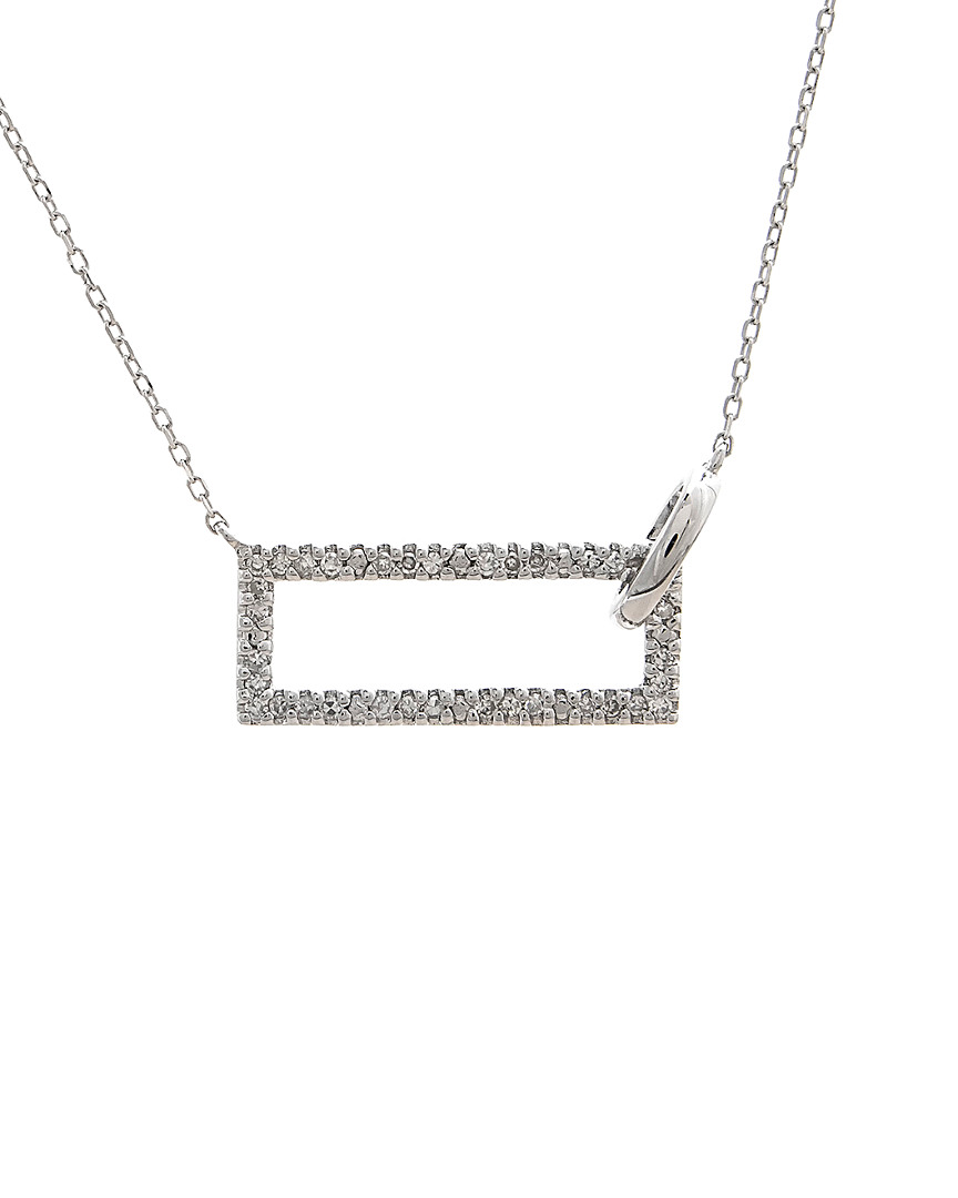 Diamond Select Cuts 14k 0.10 Ct. Tw. Diamond Necklace In Metallic