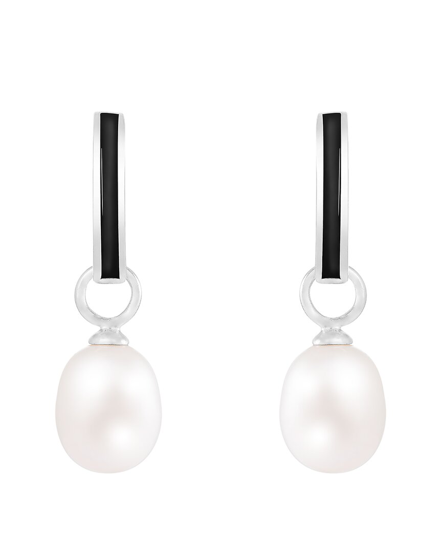 Splendid Pearls Silver 7-8mm Pearl Earrings