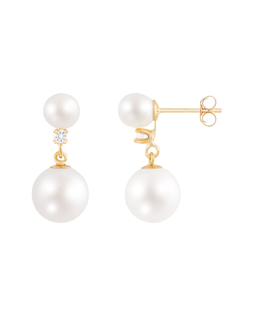Splendid Pearls 14k 5-5.5mm, 6-6.5mm Pearl Earrings