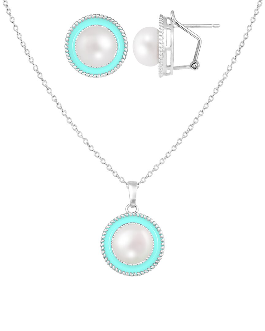 Splendid Pearls Silver 7-8mm Pearl Set