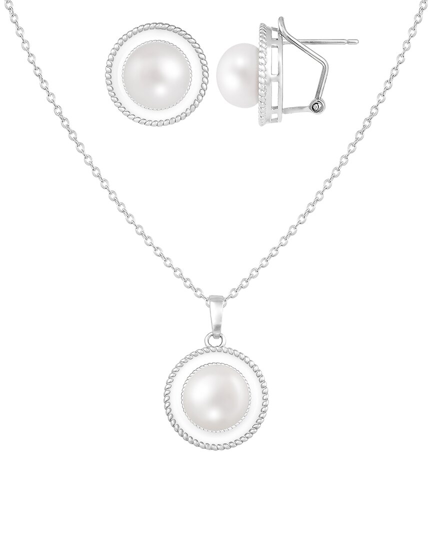 Splendid Pearls Silver 7-8mm Pearl Set