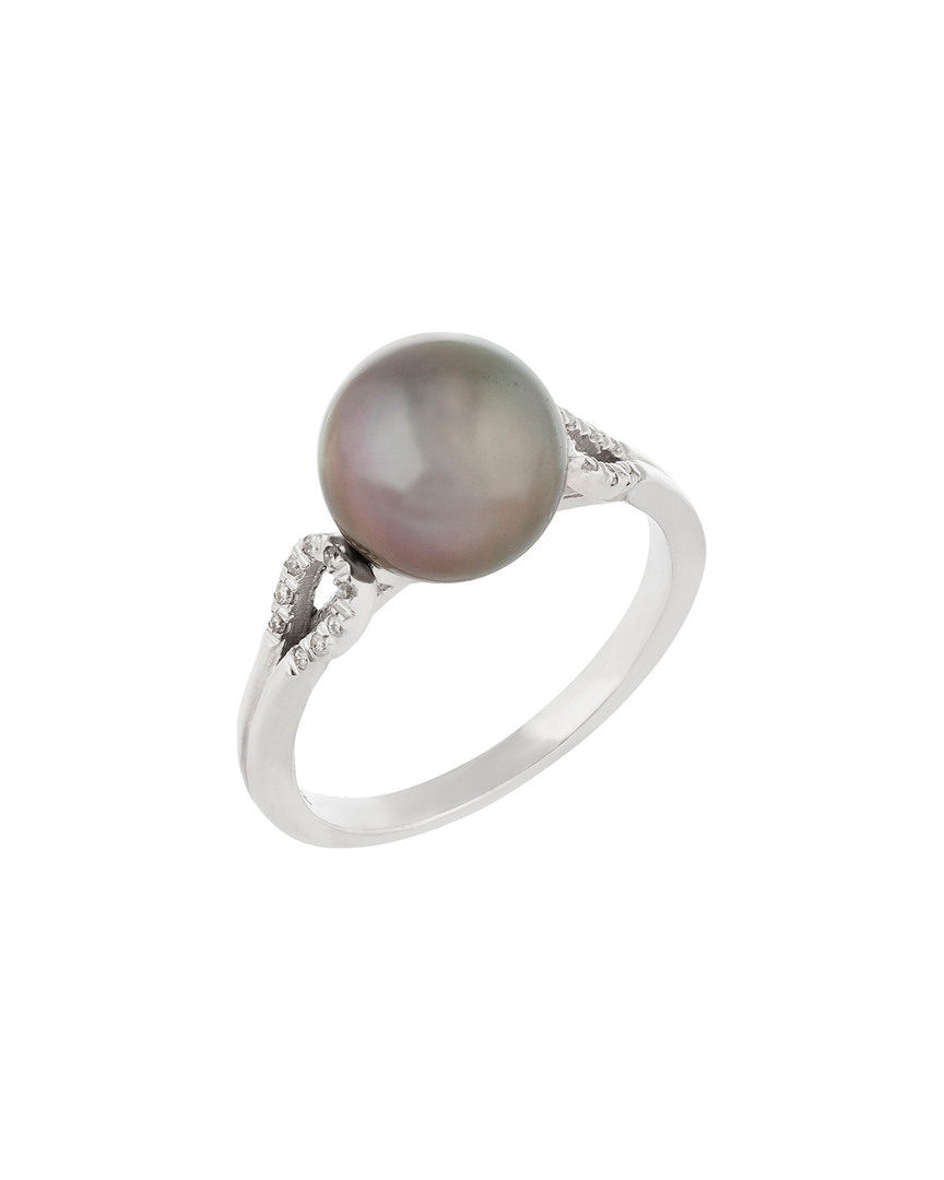 Masako Pearls 14k Diamond 9-9.5mm Pearl Ring