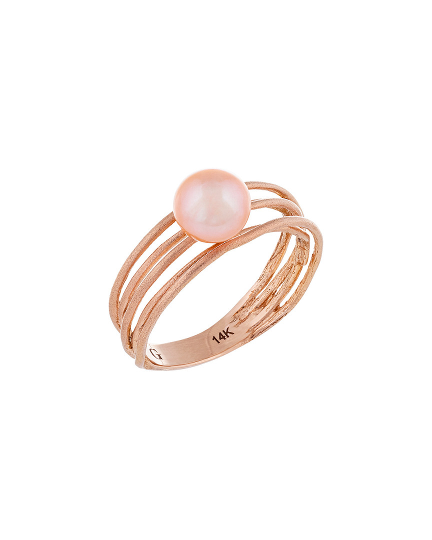 Masako Pearls 14k Rose Gold 7-7.5mm Pearl Ring