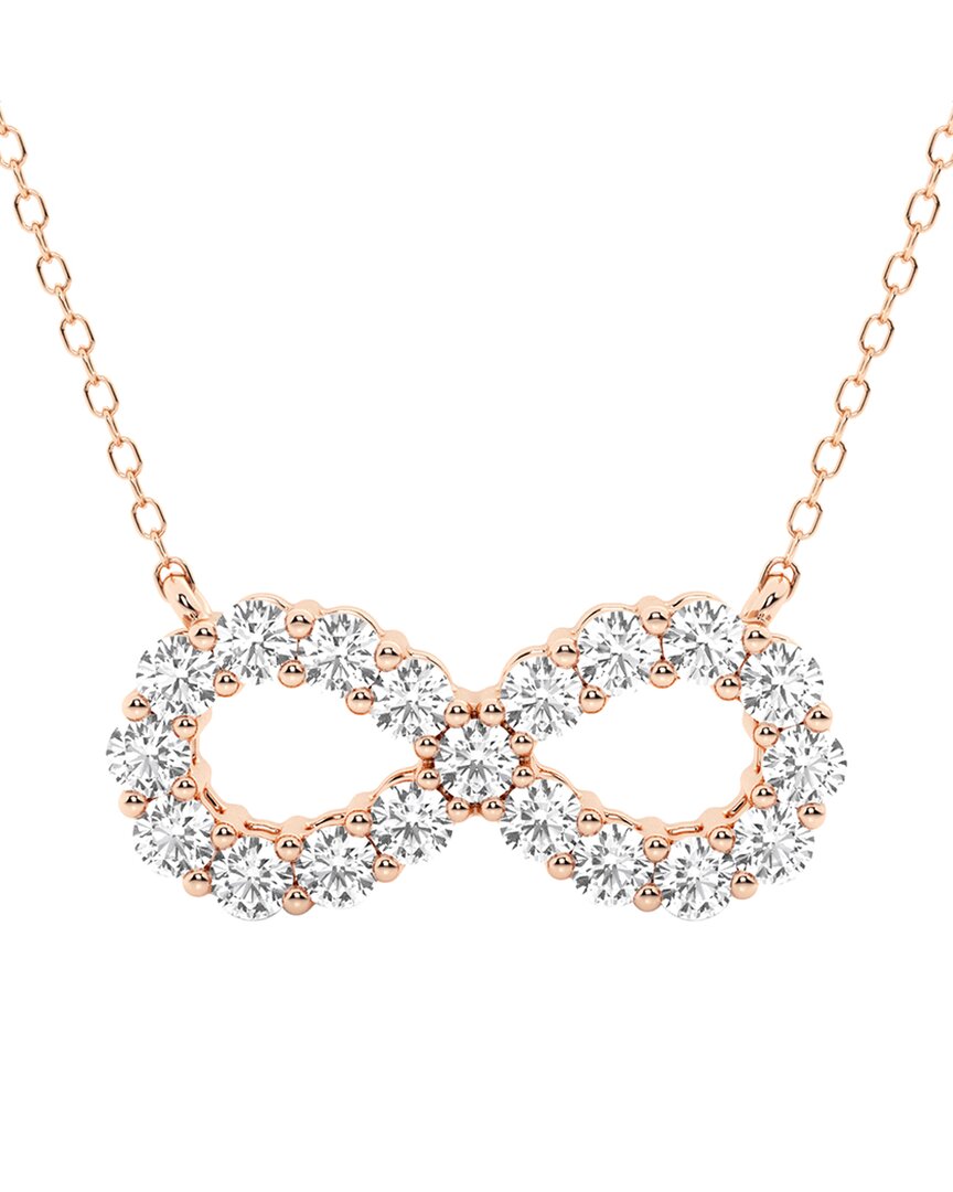 Lab Grown Diamonds 14k Rose Gold 1.00 Ct. Tw. Lab Grown Diamond Pendant